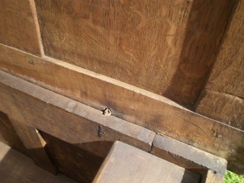 fig 3. Chest coffer mule chest George II carved Oak c1720