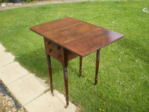 	
Table Mahogany Work Drop Flap Sewing Regency C1825