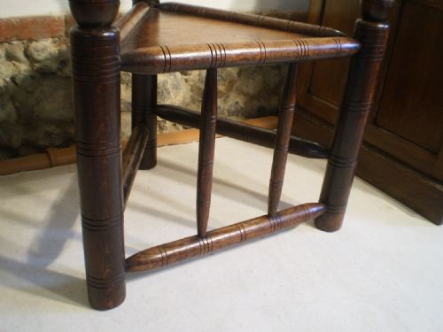 fig 3. chair early Victorian Oak turners chair c1840