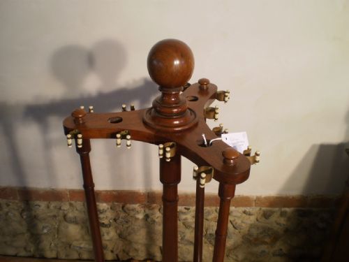 fig 2. Snooker cue stand revolving Victorian mahogany c1890