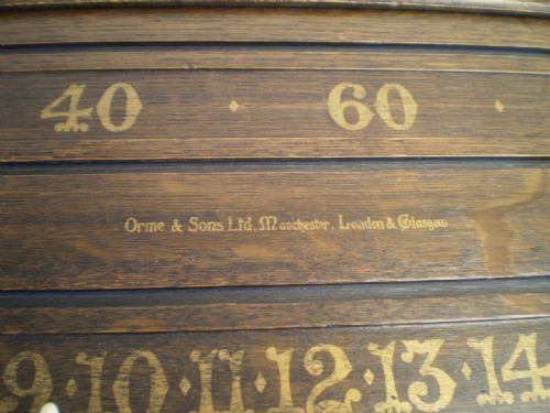 fig 2. Snooker scoreboard Victorian c1900 oak Orme and Sons