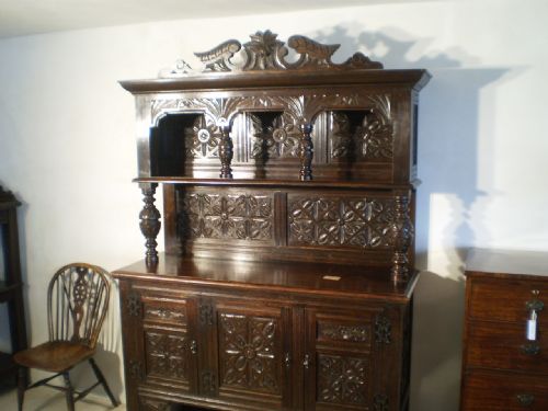 Dresser Sideboard Carved Oak Victorian C1890