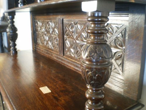 fig 3. Dresser sideboard carved Oak Victorian c1890