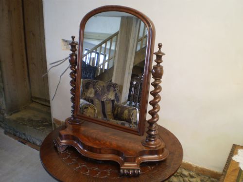 fig 2. Mirror Victorian Mahogany barley twist supports c1870