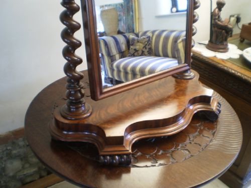 fig 3. Mirror Victorian Mahogany barley twist supports c1870