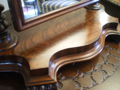 fig 4. Mirror Victorian Mahogany barley twist supports c1870