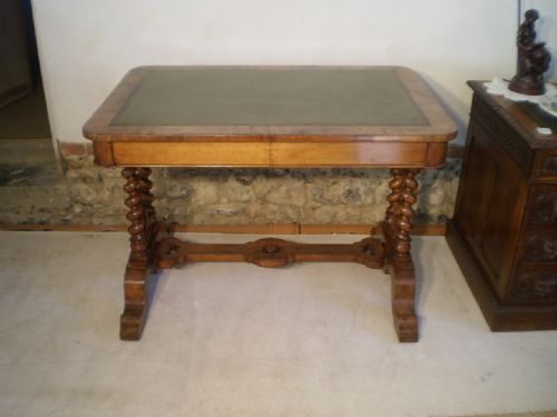 fig 3. Desk Table library table Walnut early Victorian by Miles and Edwards 1822-1844