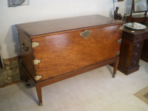 Chest Trunk Coffer Blanket Box Campaign Camphor Wood Regency C1820