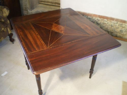 fig 1. Table Pembroke Mahogany Marquetry inlay c1830