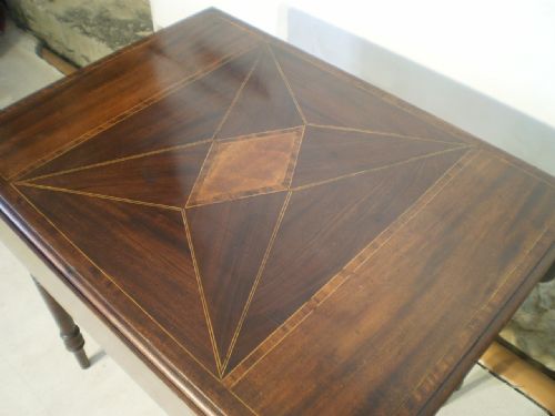 fig 3. Table Pembroke Mahogany Marquetry inlay c1830