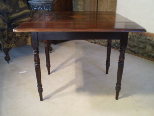fig 4. Table Pembroke Mahogany Marquetry inlay c1830