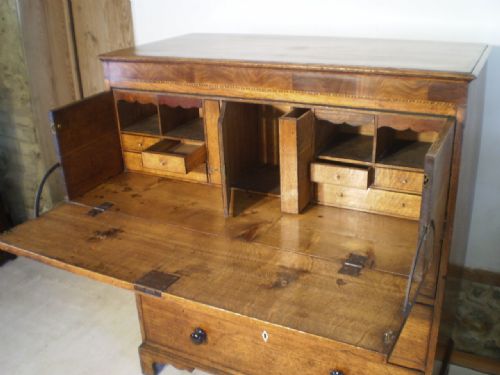 fig 2. Chest of drawers George III secretaire Oak c1800