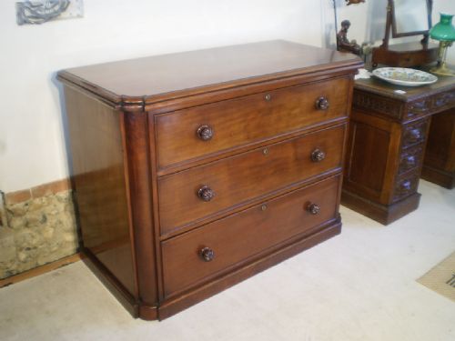 Chest of Drawers Linen Press Early Victorian Mahogany C1840