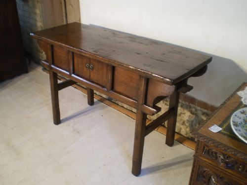 Table Chinese Altar Table Elm and Pine Early 20th Century