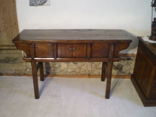fig 1. Table Chinese Altar table Elm and Pine early 20th century