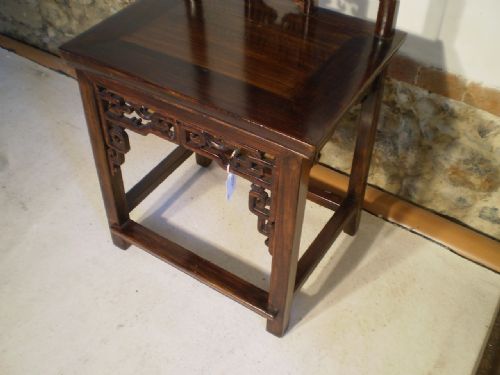 fig 1. Chair 19th century Elm Chinese side chair