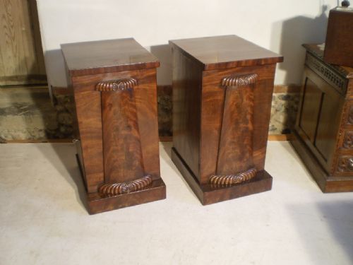 Cabinets Bedside Cupboards Mahogany William IV Pedestal Cabinets C1830