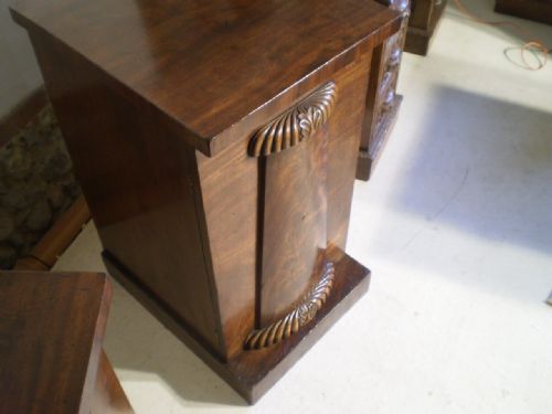 fig 1. Cabinets bedside cupboards Mahogany William IV pedestal cabinets c1830