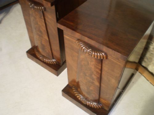 fig 3. Cabinets bedside cupboards Mahogany William IV pedestal cabinets c1830