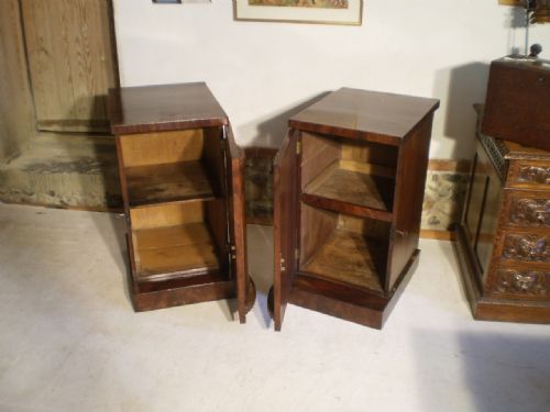 fig 4. Cabinets bedside cupboards Mahogany William IV pedestal cabinets c1830