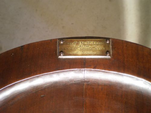 fig 2. Chair desk Edwardian dated 1903 Walnut railway interest L & N W R Y