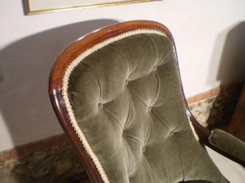 fig 1. Chair early Victorian Mahogany armchair c1840
