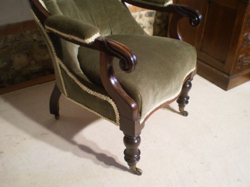 fig 2. Chair early Victorian Mahogany armchair c1840
