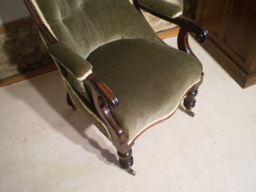 fig 3. Chair early Victorian Mahogany armchair c1840