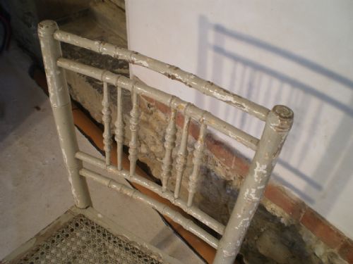 fig 2. Chairs Pair of Regency Faux Bamboo chairs in original paint c1825