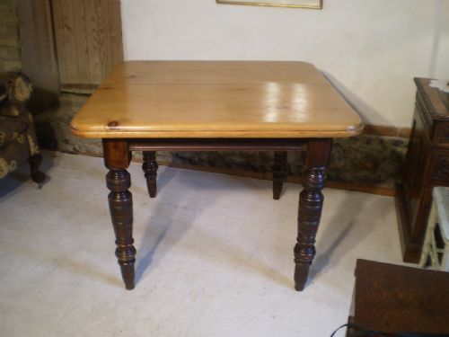 fig 2. Table Victorian Pine scrub top kitchen table c1890