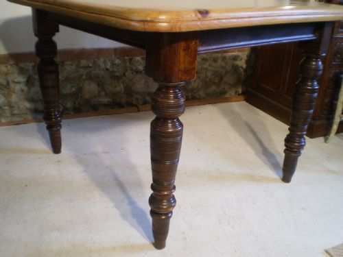 fig 3. Table Victorian Pine scrub top kitchen table c1890