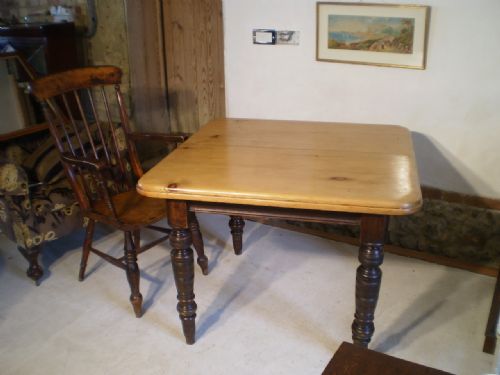 fig 4. Table Victorian Pine scrub top kitchen table c1890