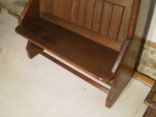 fig 3. pew bench settle Victorian Pitch Pine c1870