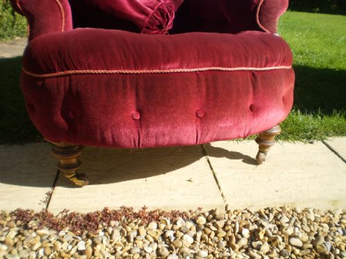 fig 2. Chair Victorian armchair for re-covering c1880