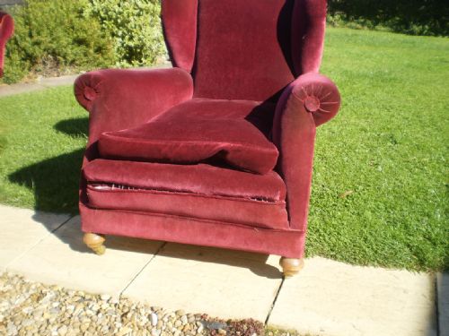 fig 1. Chair Victorian Wingback armchair for re covering c1890