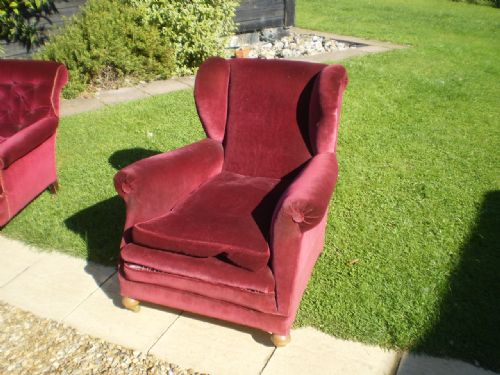 fig 2. Chair Victorian Wingback armchair for re covering c1890