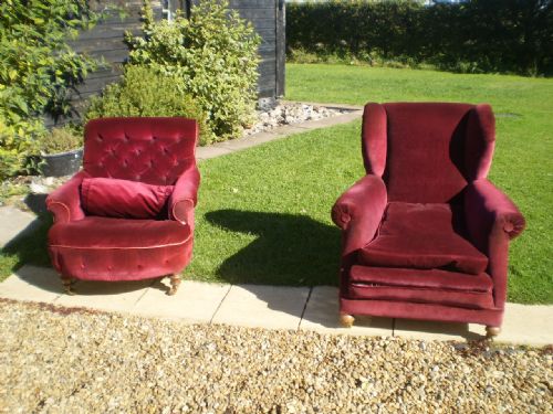 fig 3. Chair Victorian Wingback armchair for re covering c1890