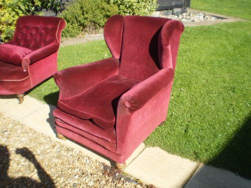 fig 4. Chair Victorian Wingback armchair for re covering c1890