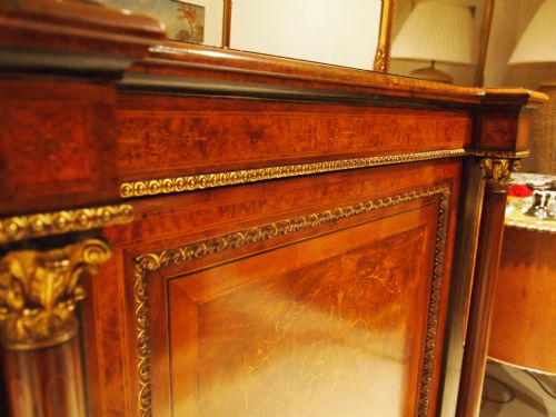 fig 1. Credenza Victorian burr and figured Walnut c1870