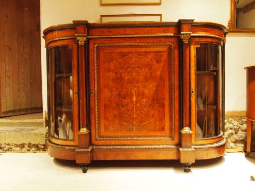 fig 3. Credenza Victorian burr and figured Walnut c1870