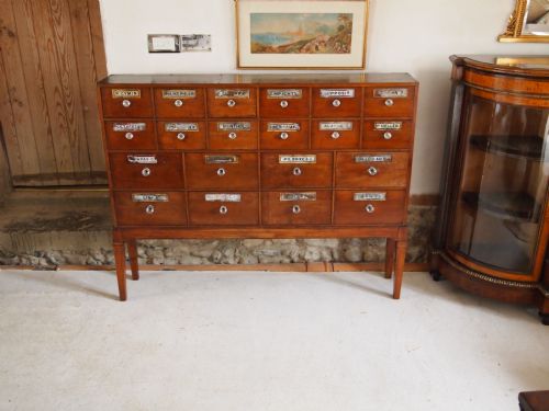 fig 2. Chest of drawers Victorian Apothecary chemist Mahogany chest cabinet c1850
