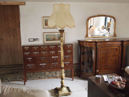 fig 2. Standard lamp c1920 chinoiserie pattern and original shade