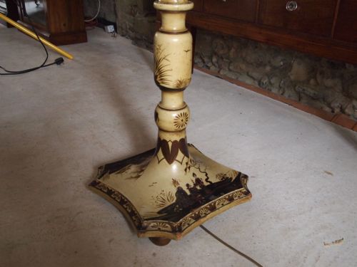 fig 3. Standard lamp c1920 chinoiserie pattern and original shade
