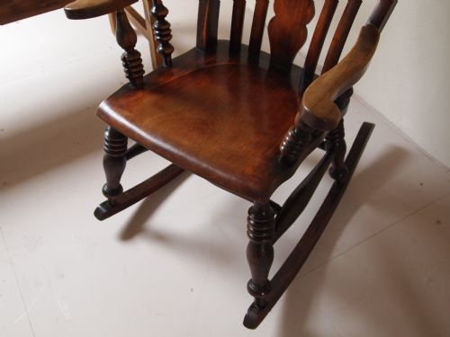 fig 1. Chair Victorian Windsor rocking chair Buckinghamshire Beech and Elm c1860