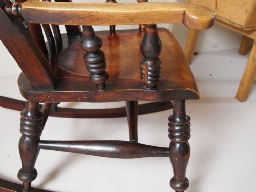 fig 3. Chair Victorian Windsor rocking chair Buckinghamshire Beech and Elm c1860
