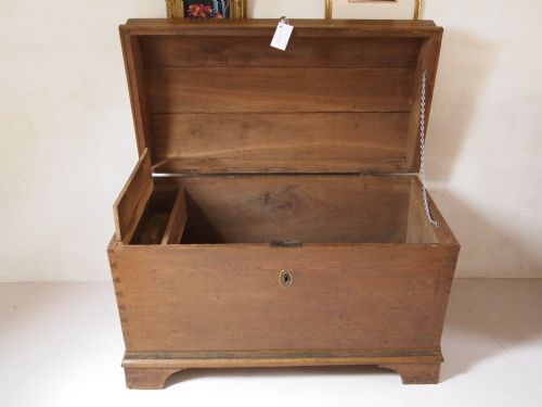 fig 2. Blanket box chest Victorian Oak c1880