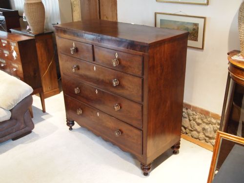 Chest of Drawers George III Mahogany Large His and Hers Size