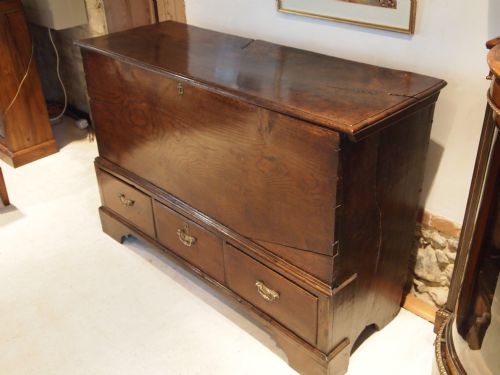 fig 4. Blanket box coffer chest of drawers mule chest George I Elm c1720