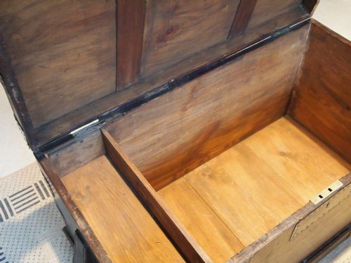 fig 4. Blanket box chest trunk seamans sailors chest c1870