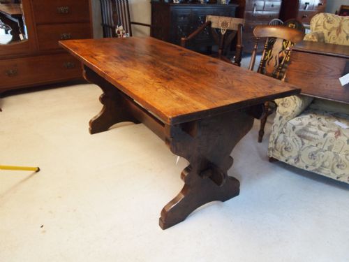 fig 2. Table Oak refectory table Victorian c1890